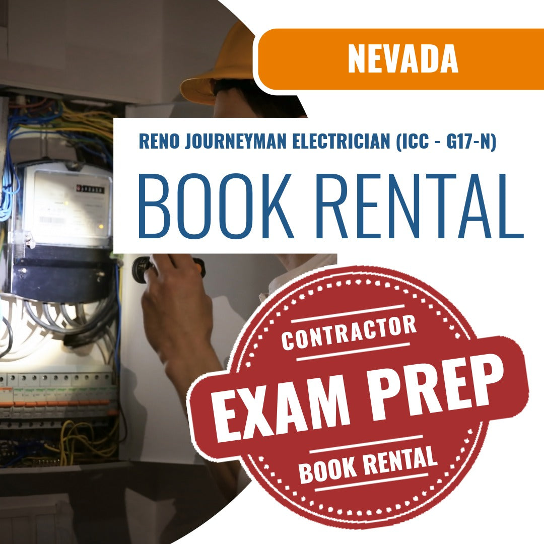 Reno Nevada Journeyman Electrician (ICC - G17-N) Books & Courses Rental Package