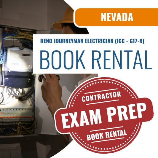 Reno Nevada Journeyman Electrician (ICC - G17-N) Books & Courses Rental Package