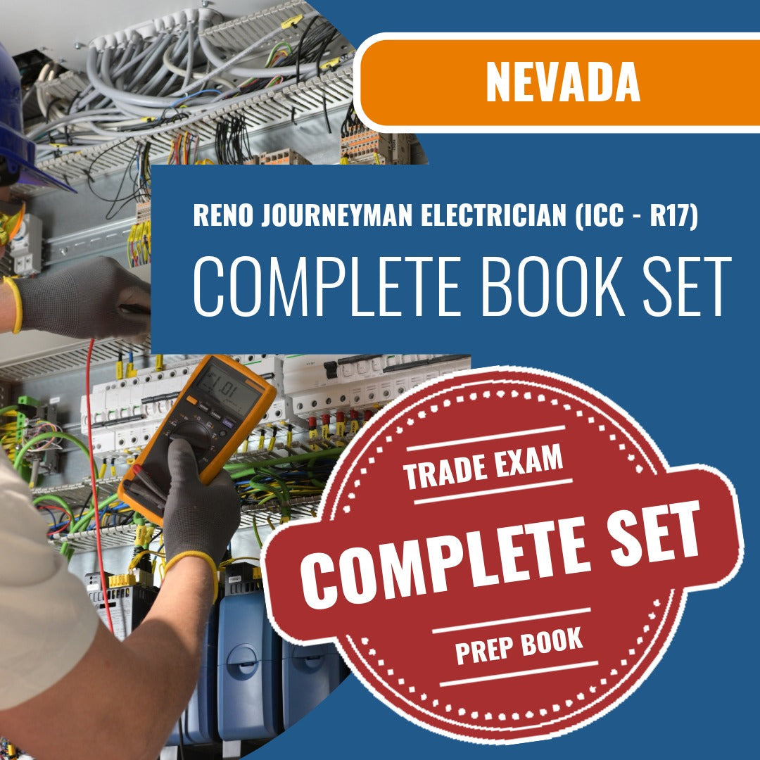 Reno Nevada Journeyman Electrician (ICC - R17) Exam Book Package