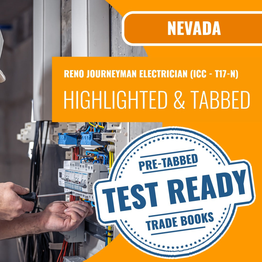 Reno Nevada Journeyman Electrician (ICC - T17-N) Highlighted & Tabbed Book Package
