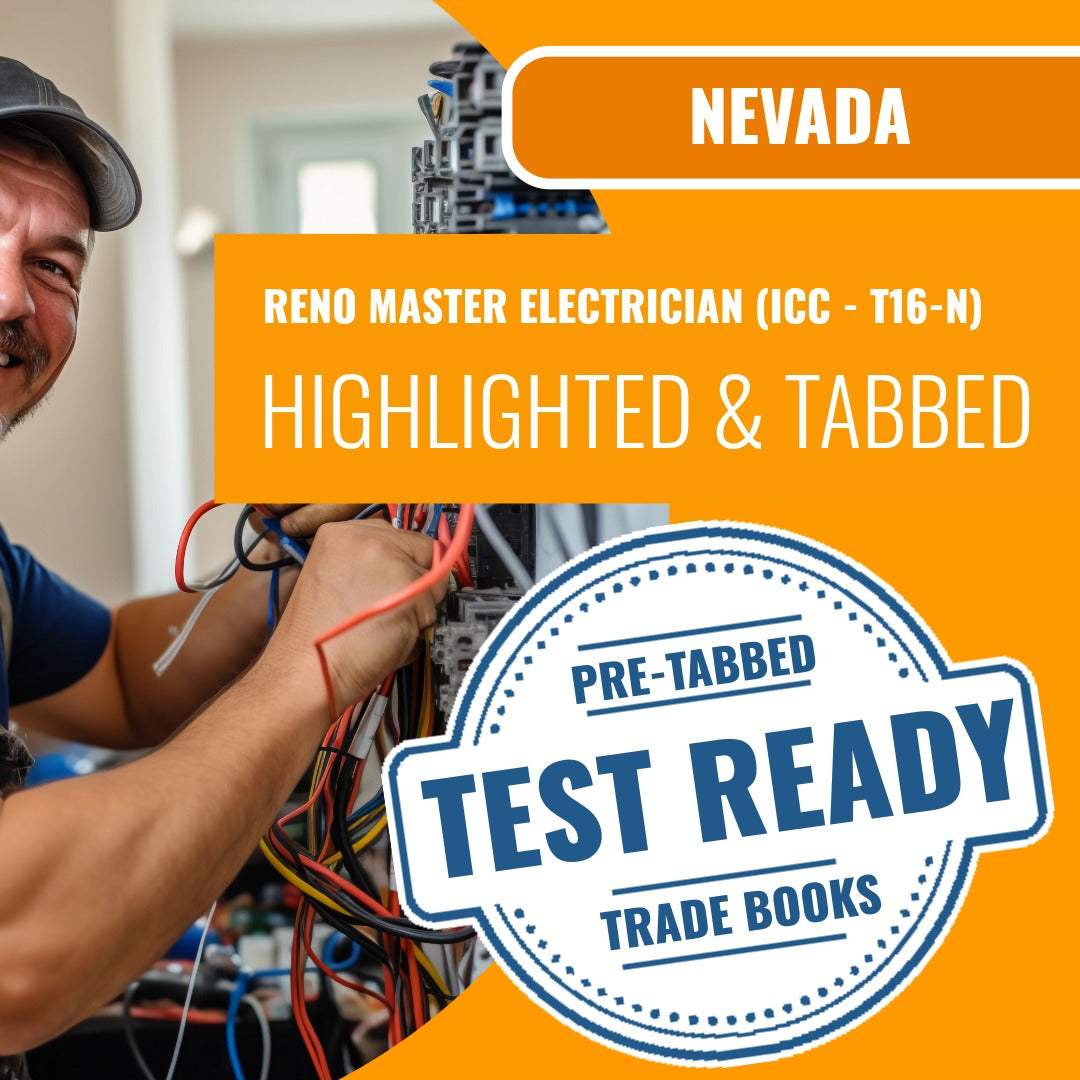 Reno Nevada Master Electrician (ICC - T16-N) Highlighted & Tabbed Book Package