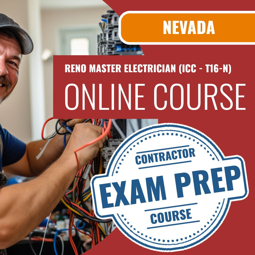 Reno Nevada Master Electrician (ICC - T16-N) Exam - Online Exam Prep