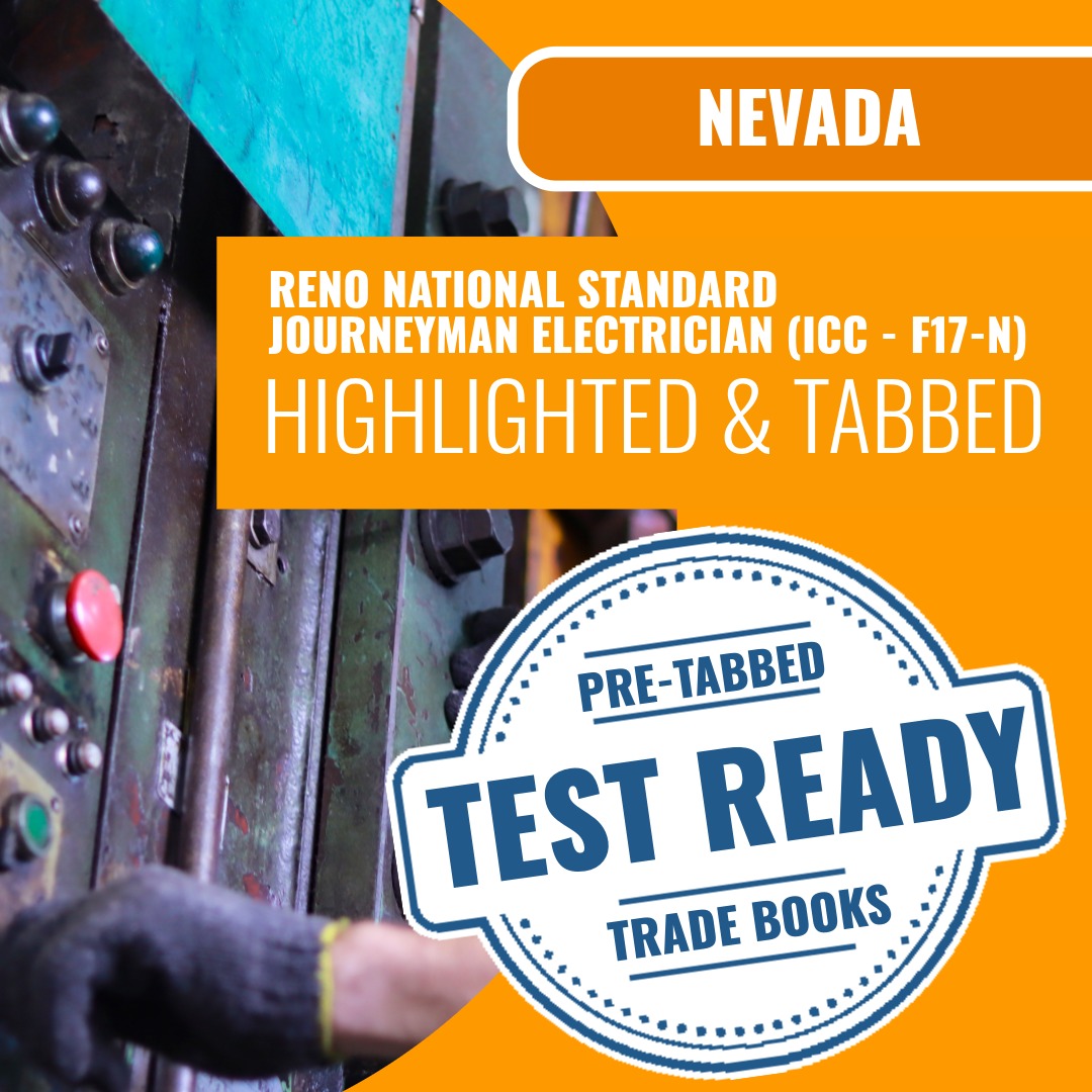 Reno Nevada National Standard Journeyman Electrician (ICC - F17-N) Highlighted & Tabbed Book Package