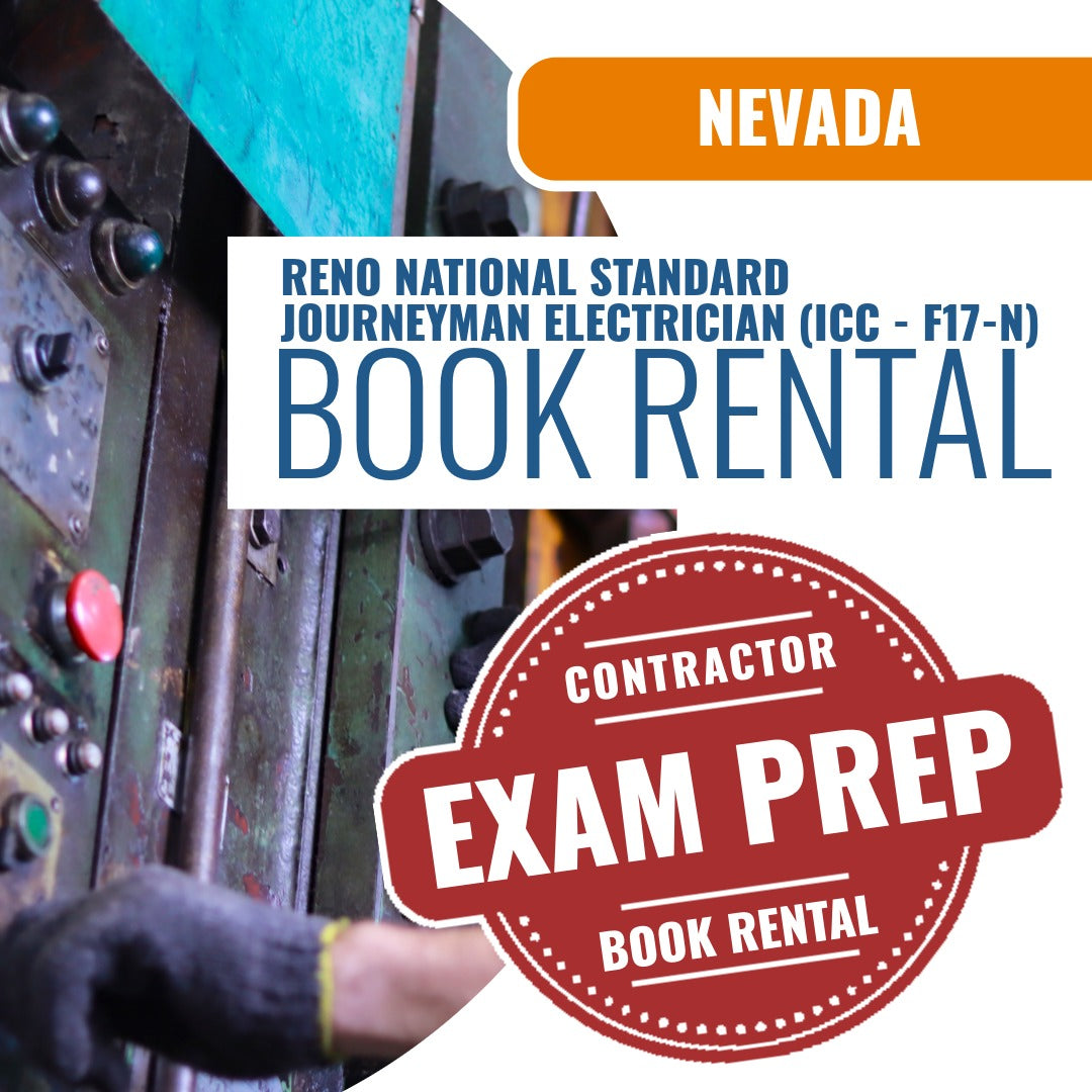 Reno Nevada National Standard Journeyman Electrician (ICC - F17-N) Books & Courses Rental Package