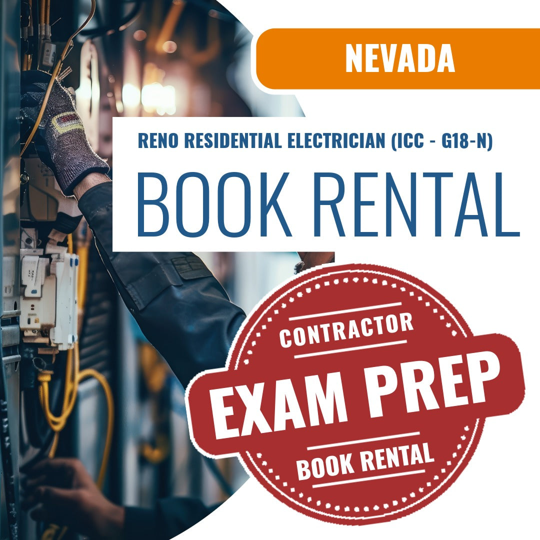 Reno Nevada Residential Electrician (ICC - G18-N) Books & Courses Rental Package