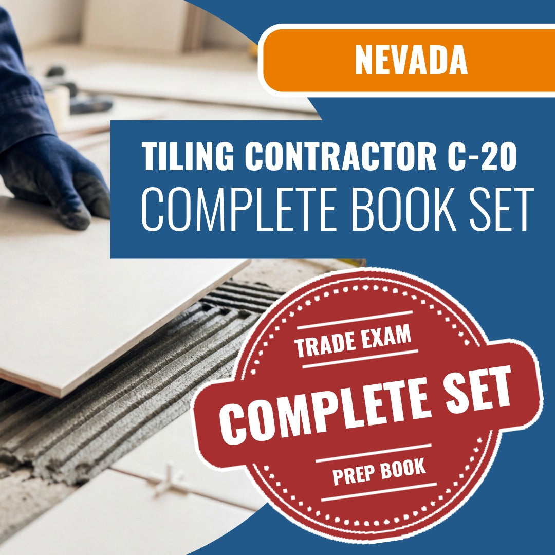 Nevada C-20 tiling contractor exam book package
