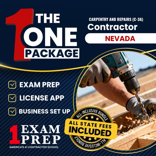 The 1 Package: All-Inclusive Nevada Carpentry And Repairs Contractor (C-3A) Exam, Licensing & Business Setup Solution