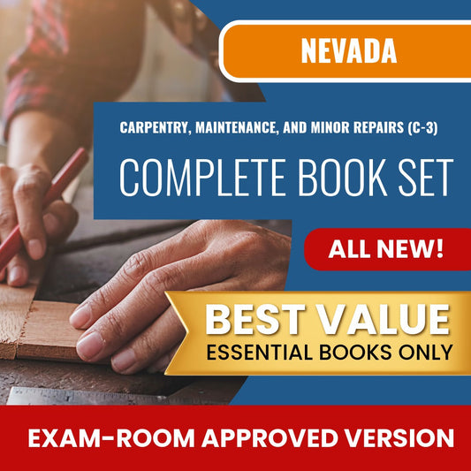 Nevada Carpentry, Maintenance, And Minor Repairs Contractor (C-3) Books Allowed into Exam Package