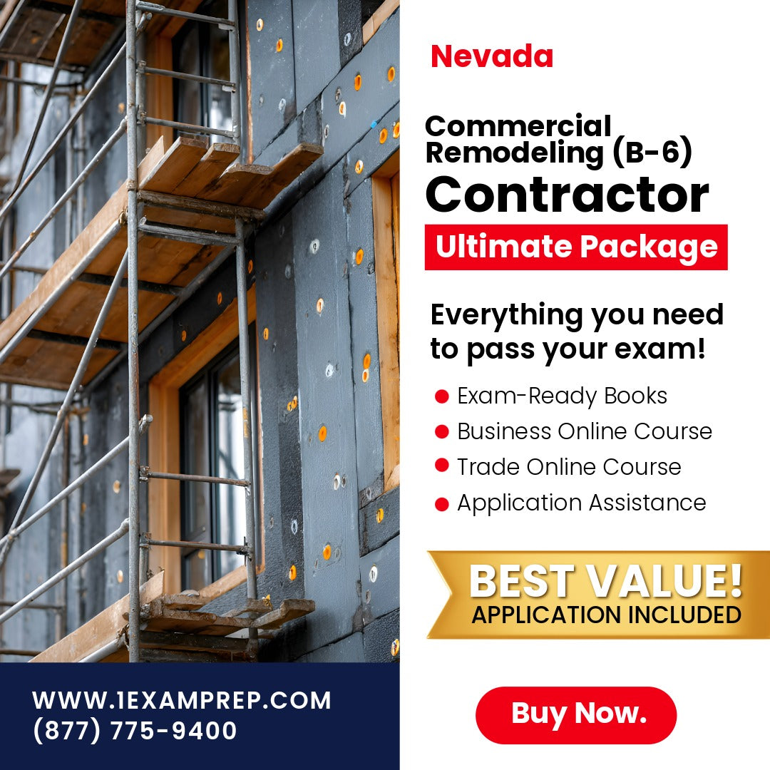 Nevada Commercial Remodeling Contractor (B-6) Ultimate Exam Prep Rental