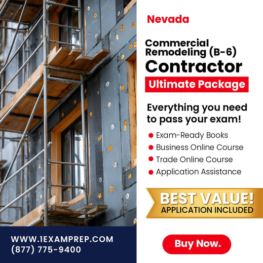 Nevada Commercial Remodeling Contractor (B-6) Ultimate Exam Prep Rental