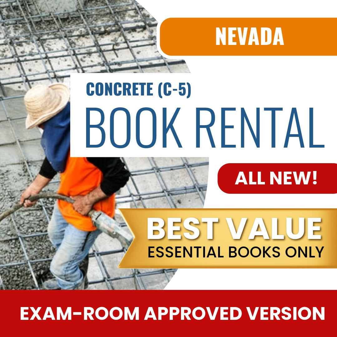 Nevada Concrete Contractor (C-5) Books & Course Rental - Exam Room Approved