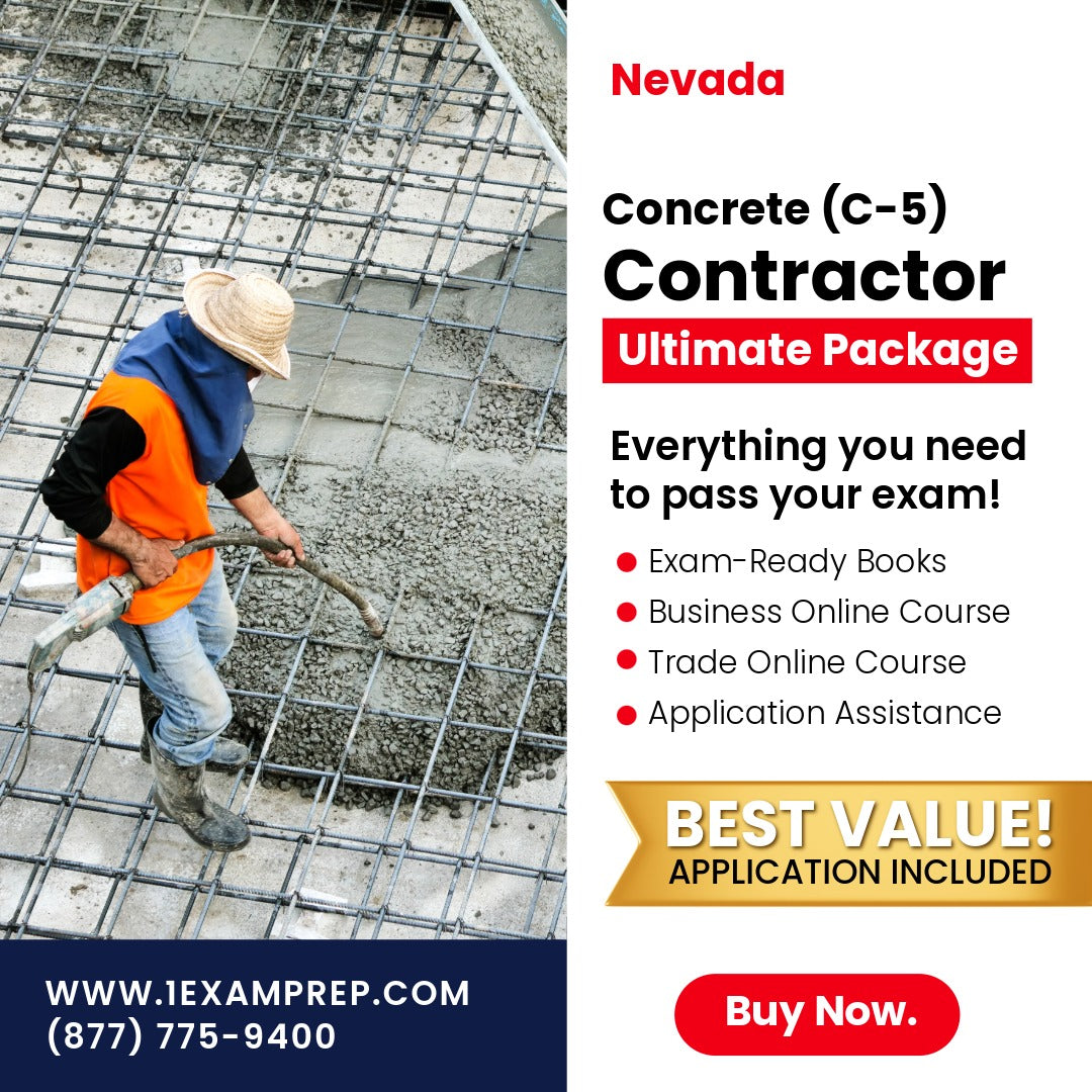 Nevada Concrete Contractor (C-5) Ultimate Exam Prep Rental