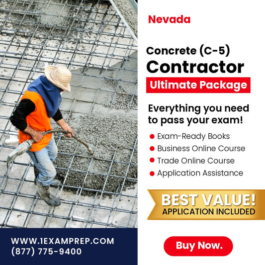 Nevada Concrete Contractor (C-5) Ultimate Exam Prep Rental