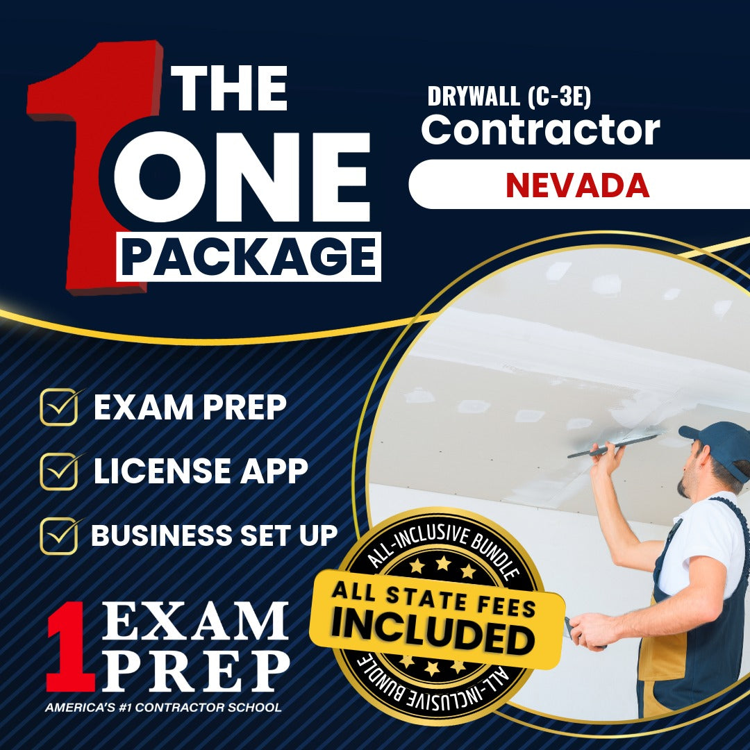 The 1 Package: All-Inclusive Nevada Drywall Contractor (C-3E) Exam, Licensing & Business Setup Solution