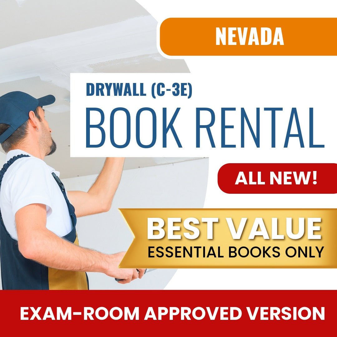 Nevada Drywall Contractor (C-3E)- Books & Course Rental - Exam Room Approved