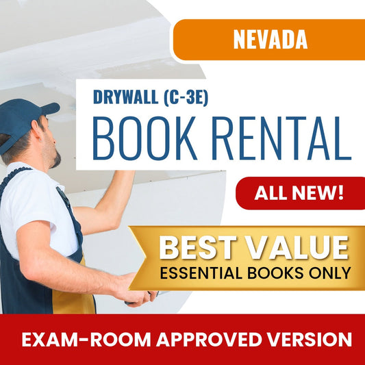 Nevada Drywall Contractor (C-3E)- Books & Course Rental - Exam Room Approved