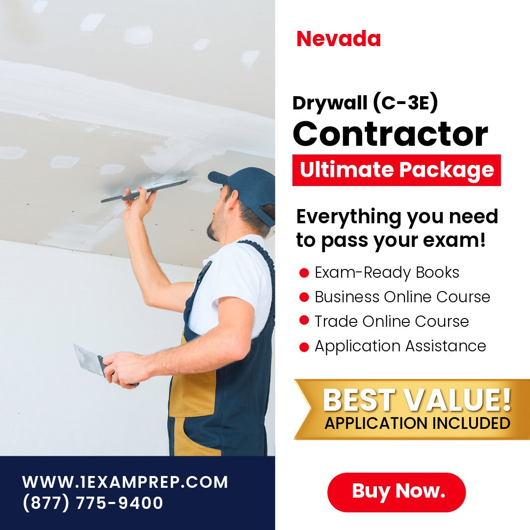 Nevada Drywall Contractor (C-3E) Ultimate Exam Prep Rental