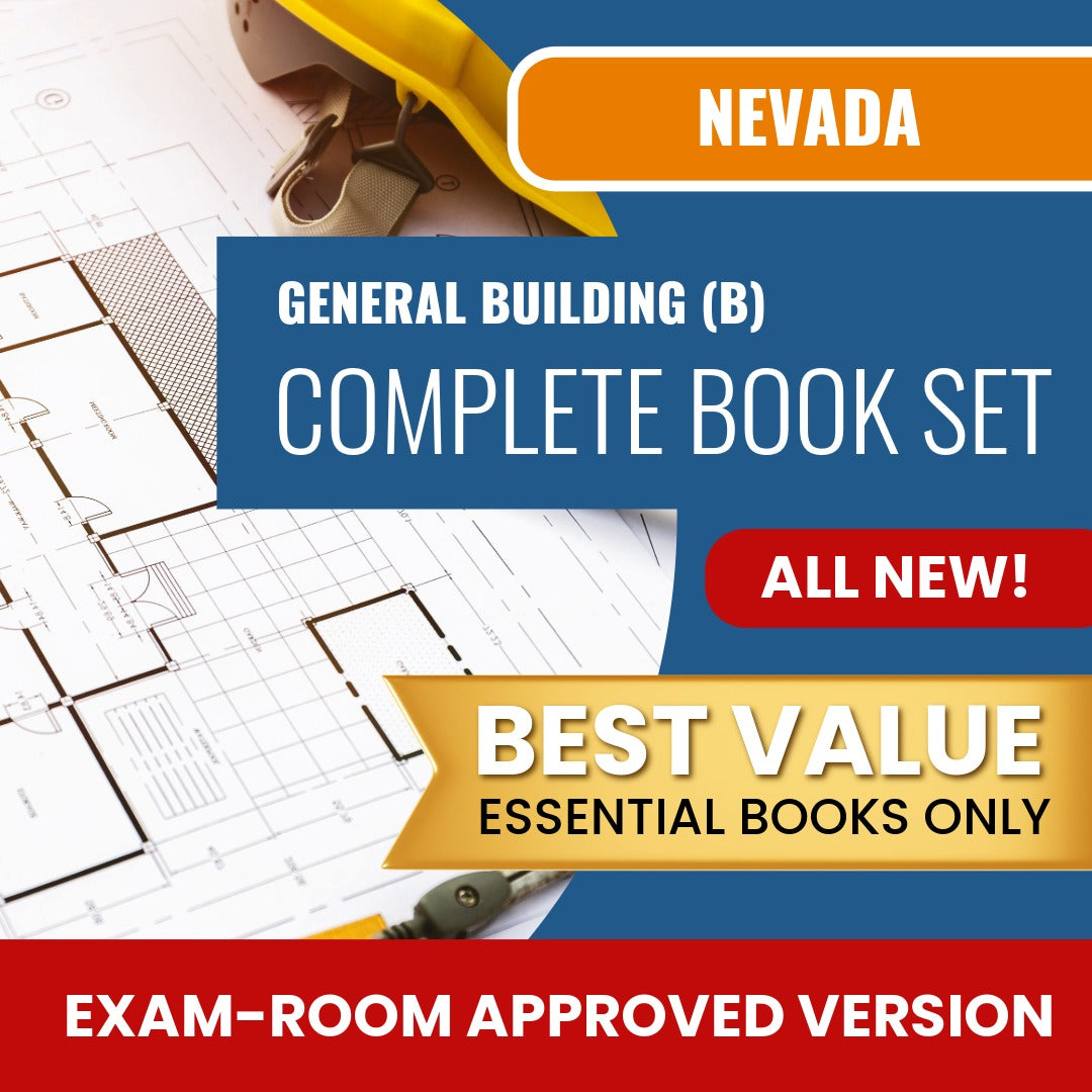 Nevada B general building contractor exam allowed books package for licensing exam preparation