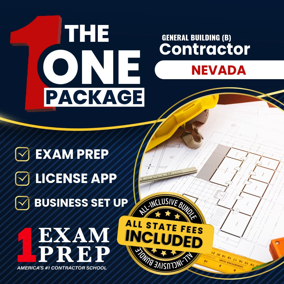 All-inclusive Nevada B general building contractor exam licensing and business setup package