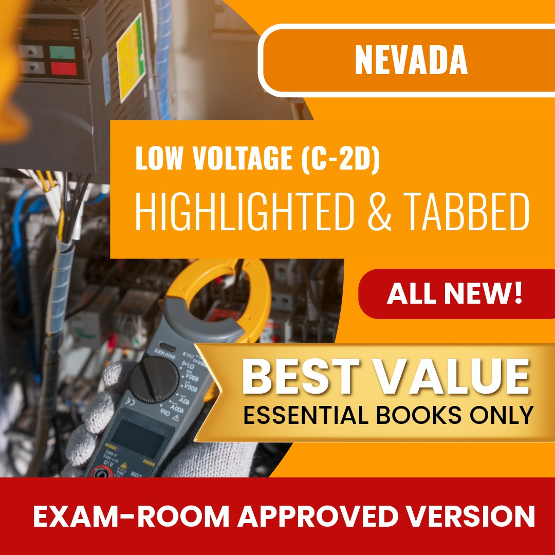 Nevada Low Voltage Contractor (C-2D) Highlighted & Tabbed Books Allowed into Exam Package