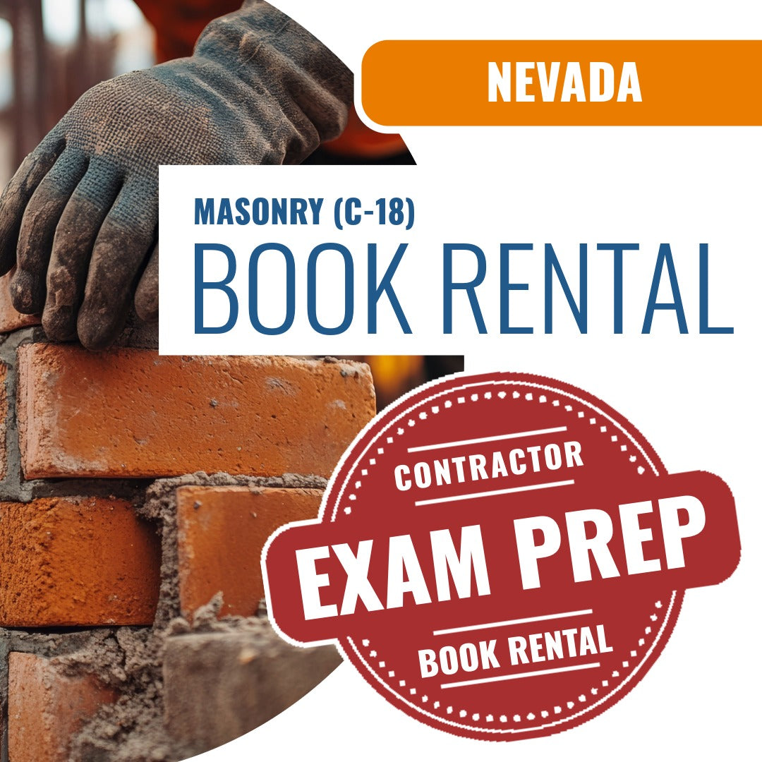 Nevada Masonry Contractor (C-18) - Books & Courses Rental Package