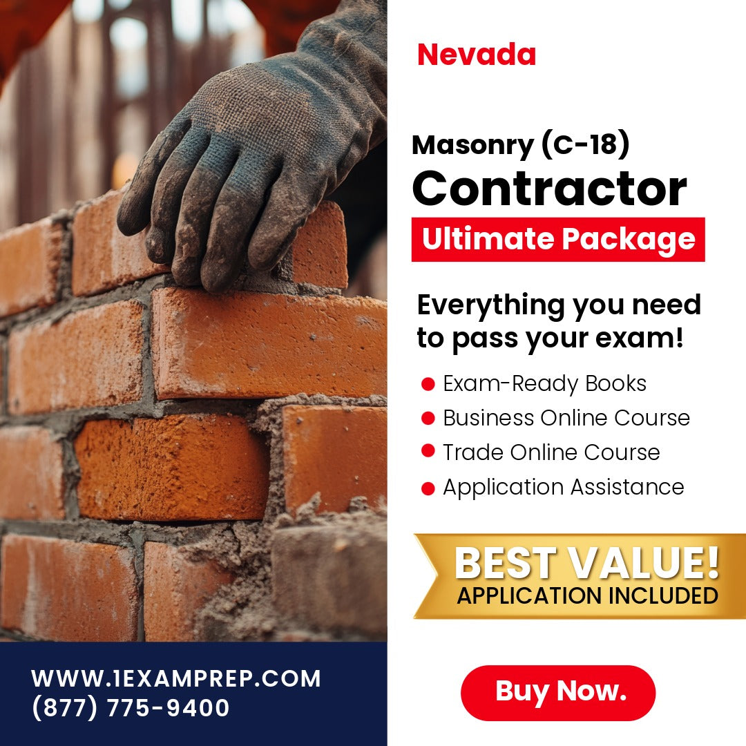 Nevada Masonry Contractor (C-18) Ultimate Exam Prep Rental