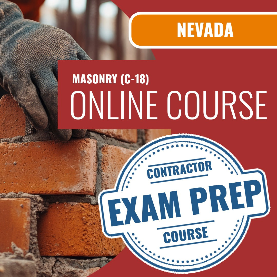 Nevada Masonry Contractor (C-18) Exam - Online Exam Prep