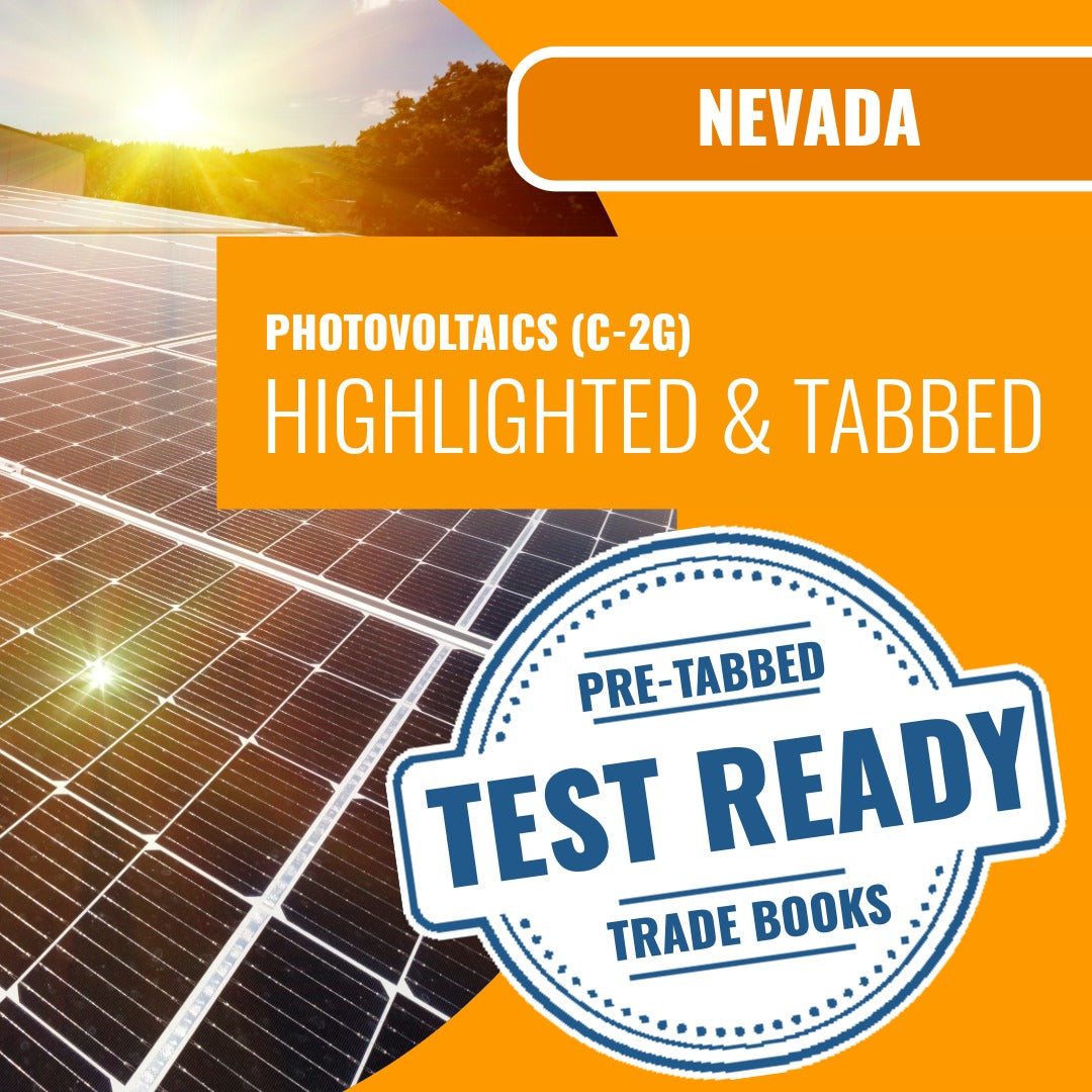 Nevada Photovoltaics Contractor (C-2G) Highlighted & Tabbed Book Package