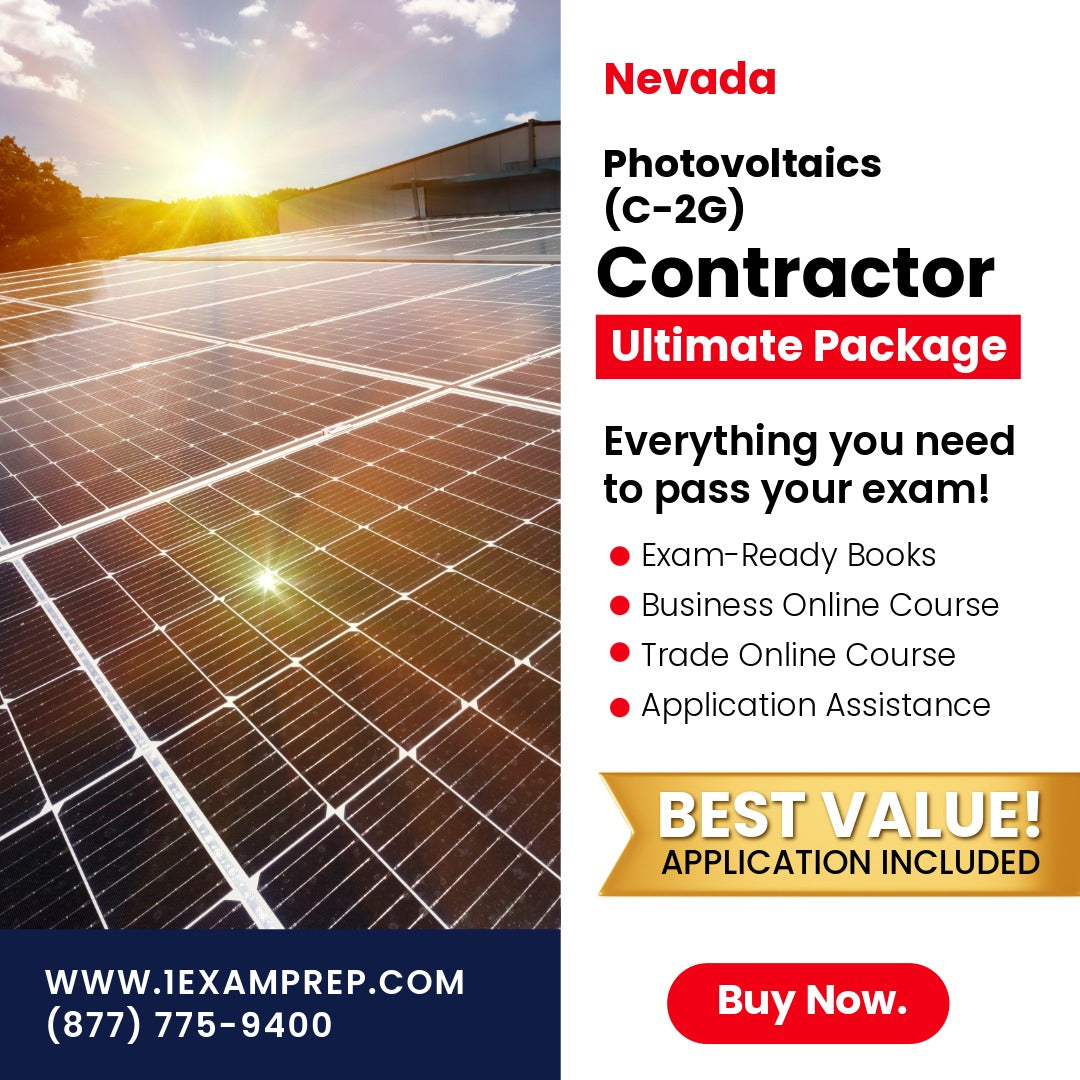 Nevada Photovoltaics Contractor (C-2G) Ultimate Exam Prep Rental