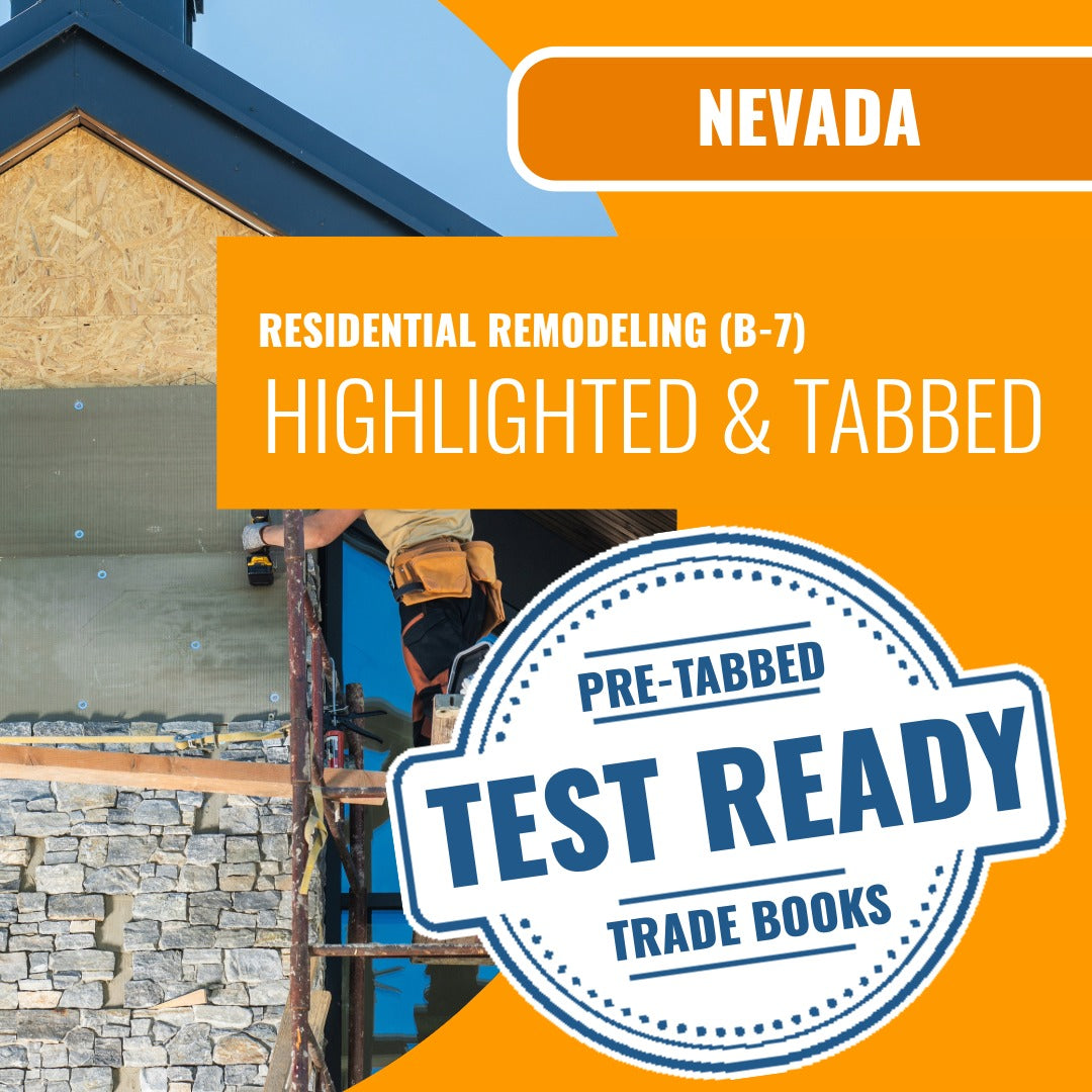 Nevada Residential Remodeling Contractor (B-7) Highlighted & Tabbed Book Package
