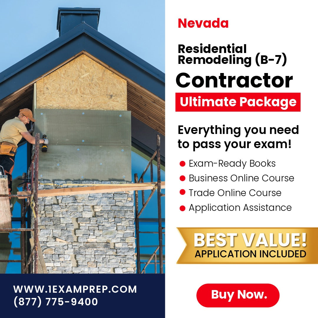 Nevada Residential Remodeling Contractor (B-7) Ultimate Exam Prep Rental