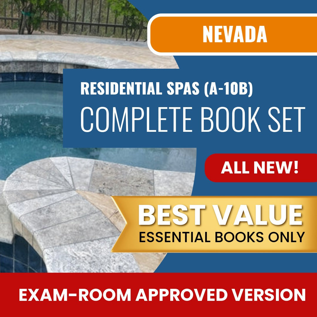 Nevada Residential Spas Contractor (A-10B) Books Allowed into Exam Package