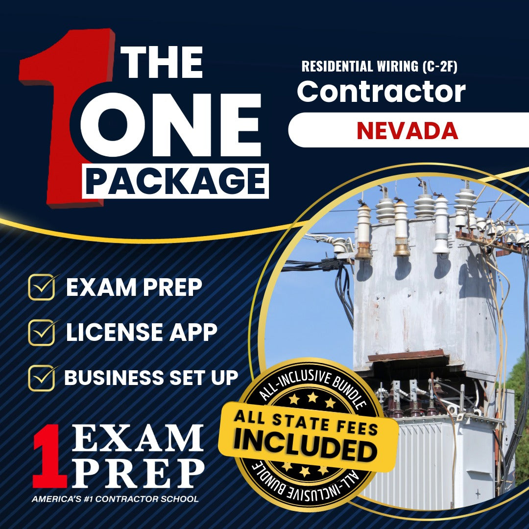 All-inclusive Nevada C-2F residential wiring contractor exam licensing and business setup package