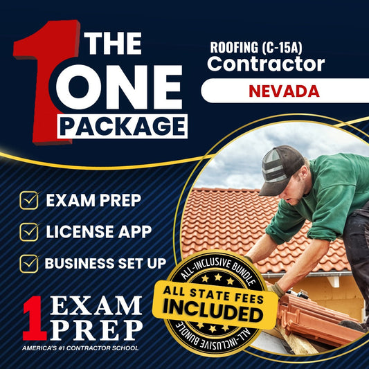 The 1 Package: All-Inclusive Nevada Roofing Contractor (C-15A) Exam, Licensing & Business Setup Solution