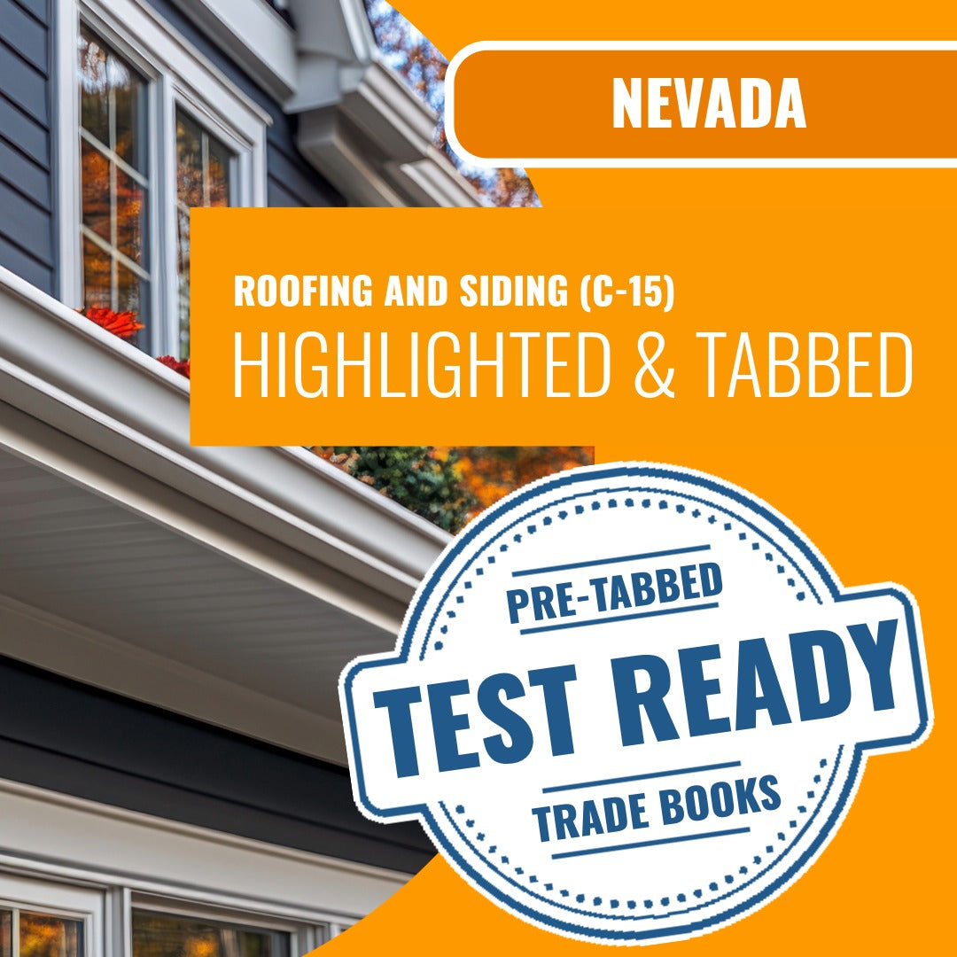 Nevada Roofing and Siding Contractor (C-15) Highlighted & Tabbed Book Package