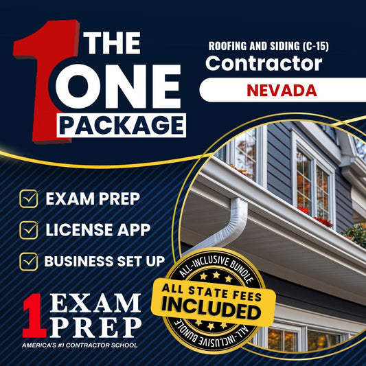 The 1 Package: All-Inclusive Nevada Roofing and Siding Contractor (C-15) Exam, Licensing & Business Setup Solution