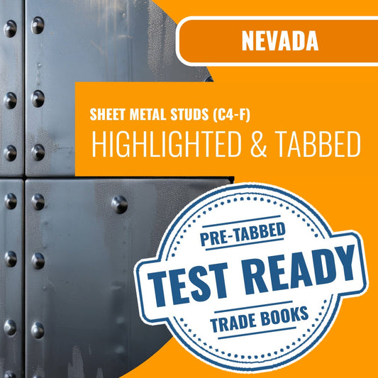 Nevada Sheet Metal Studs Contractor (C4-F) Highlighted & Tabbed Book Package