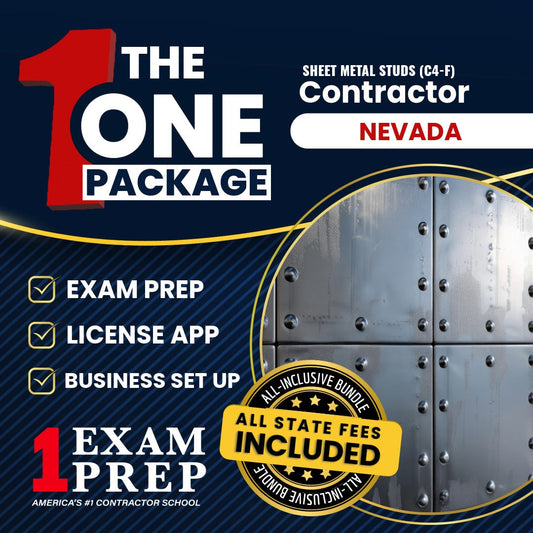 The 1 Package: All-Inclusive Nevada Sheet Metal Studs Contractor (C4-F) Exam, Licensing & Business Setup Solution