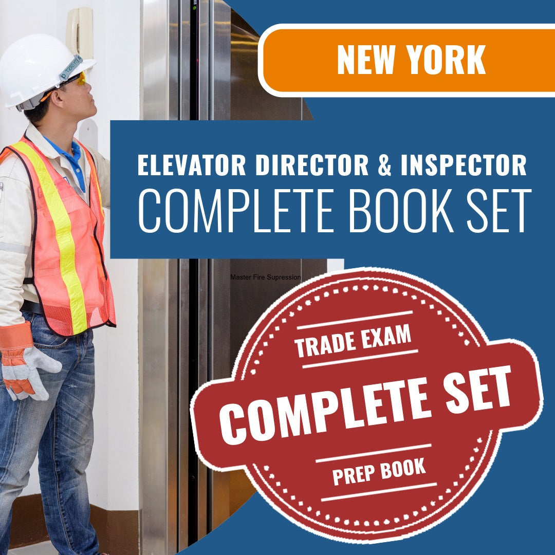 New York Elevator Agency Director & Inspector License Exam Book Package