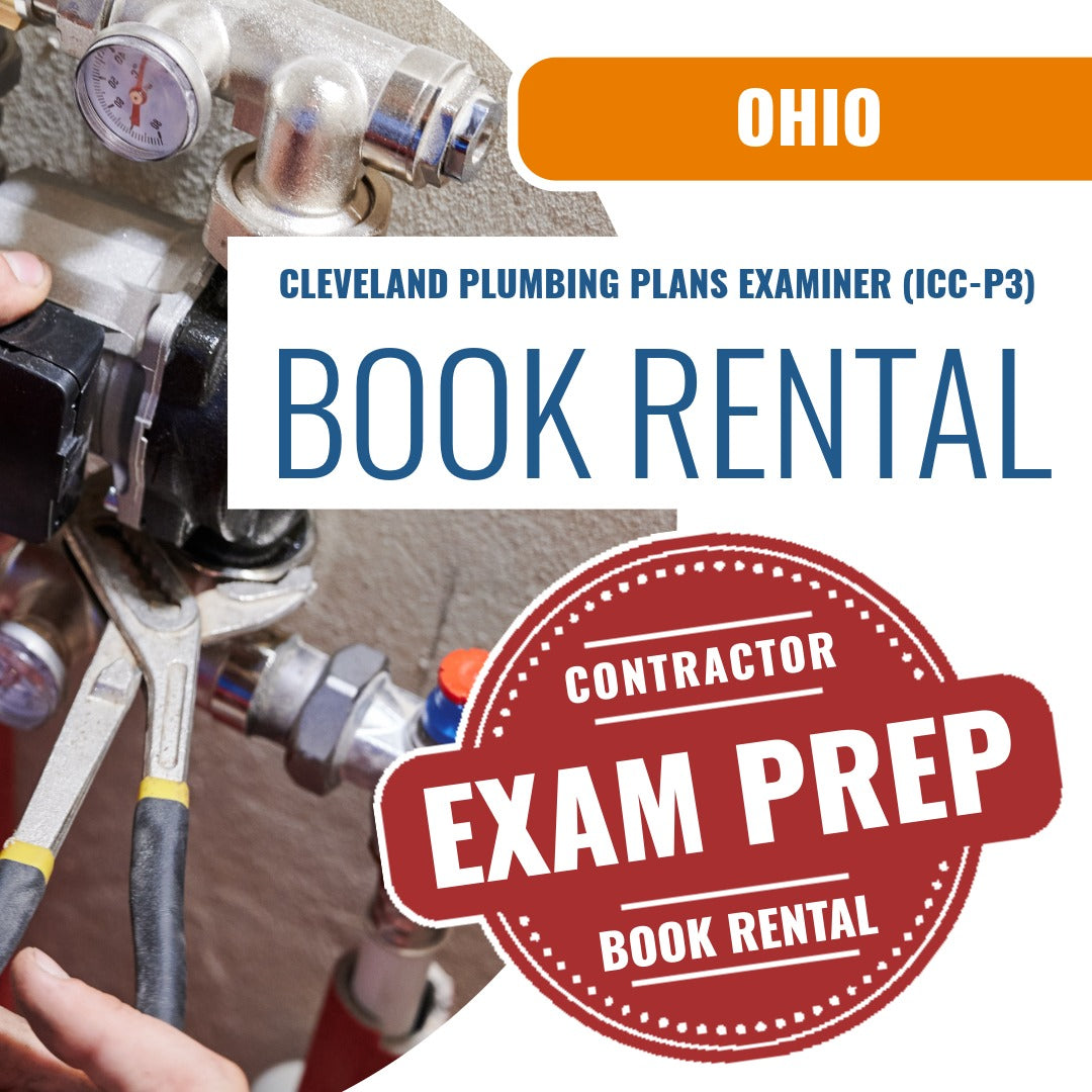 Cleveland Ohio Plumbing Plans Examiner (ICC - P3) - Books & Courses Rental Package