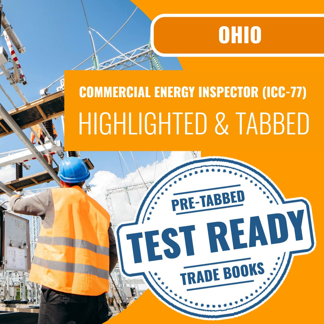 Ohio Commercial Energy Inspector (ICC - 77) Highlighted & Tabbed Book Package