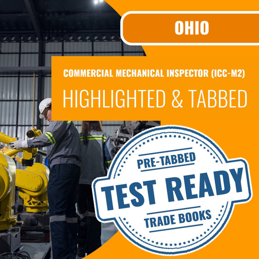 Ohio Commercial Mechanical Inspector (ICC - M2) Highlighted & Tabbed Book Package