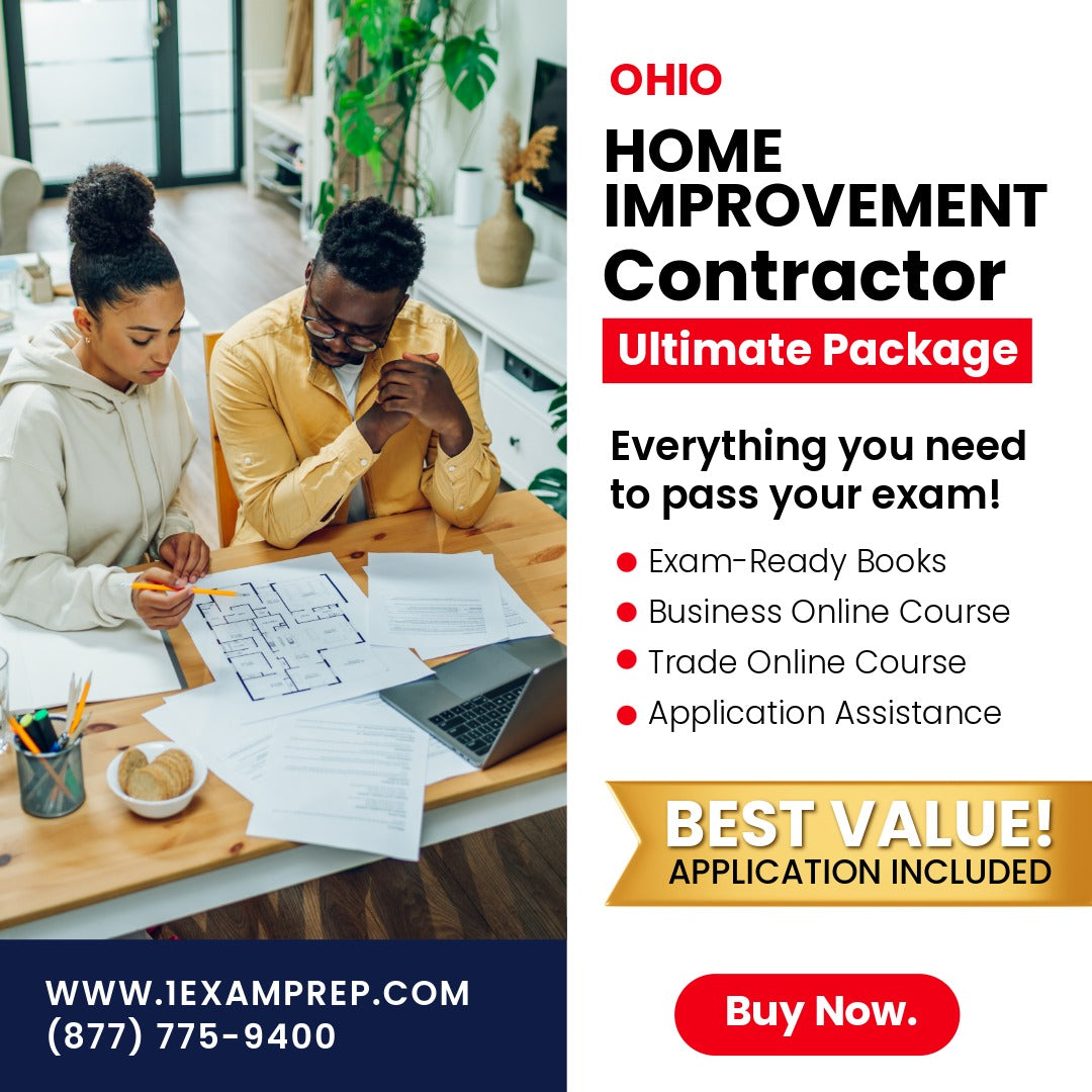 Ohio Home Improvement Contractor (ICC - 767_OH_GC) Exam Ultimate Package