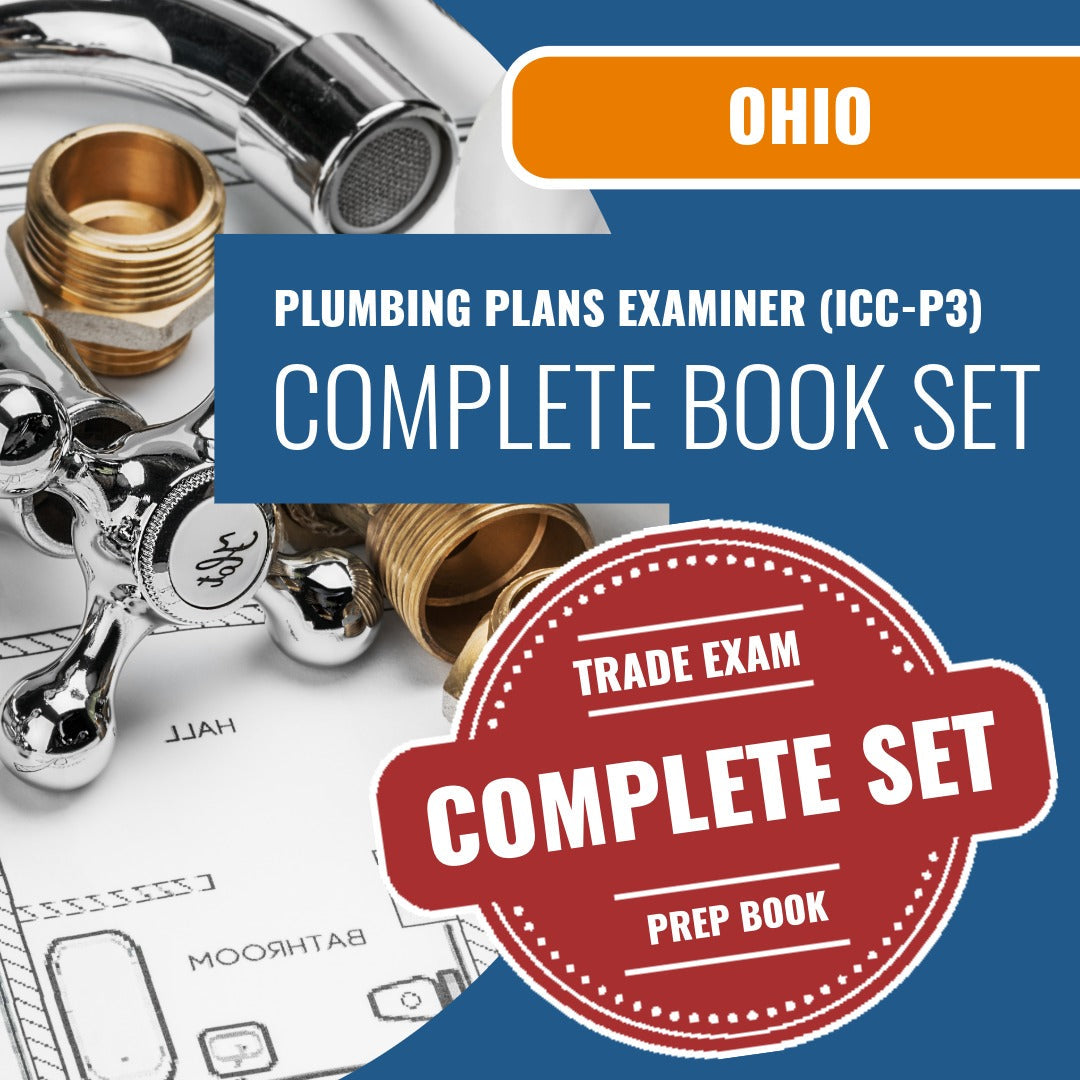 Ohio Plumbing Plans Examiner (ICC - P3) Exam Book Package
