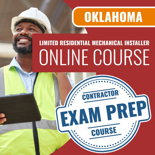 Oklahoma Limited Residential Installer (Mechanical)  Contractor - Online Exam Prep Course