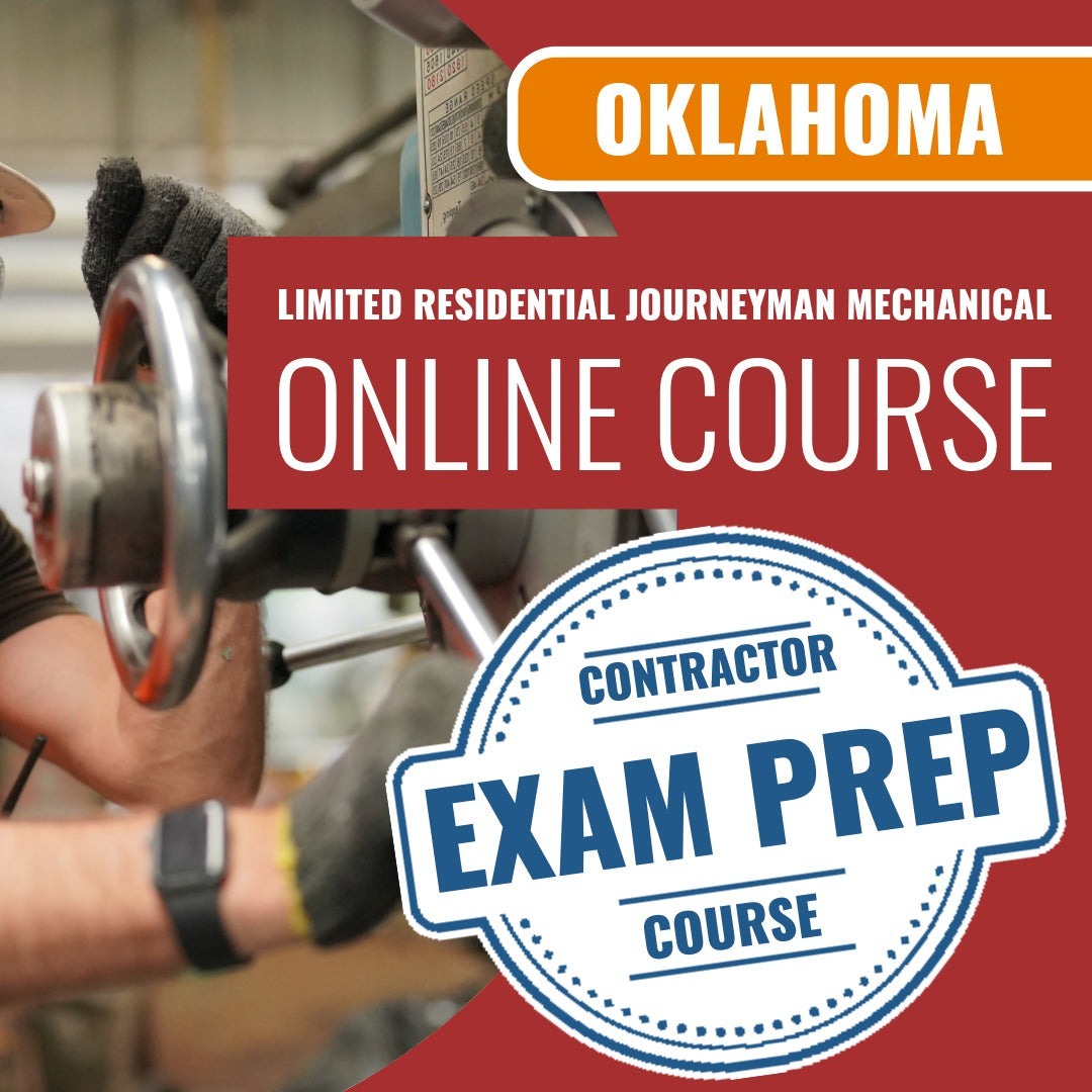 Oklahoma Limited Residential Journeyman (Mechanical) - Online Exam Prep Course