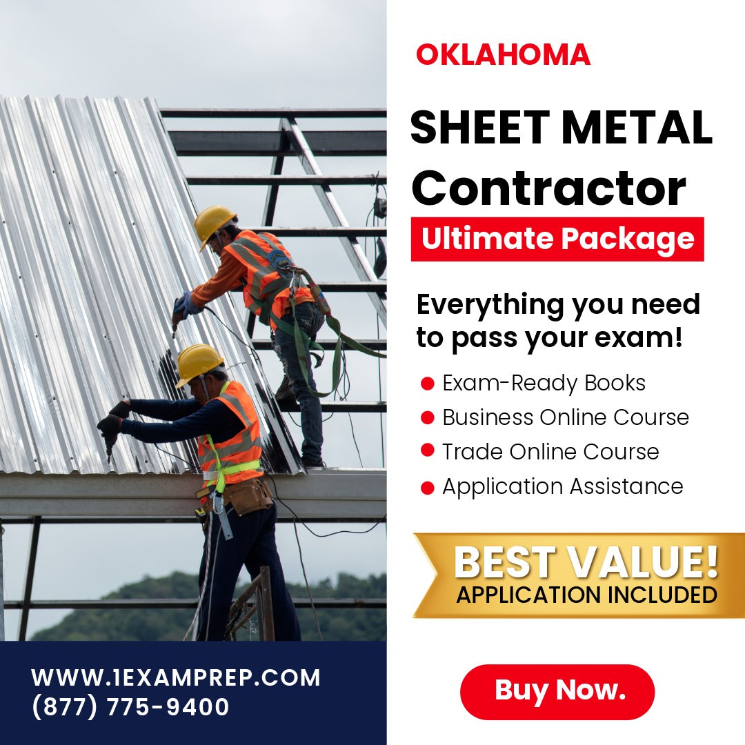Oklahoma Sheet Metal Contractor Ultimate Exam Prep Rental Package