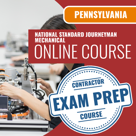 Pennsylvania Reading National Standard Journeyman Mechanical (ICC - F31-N) - Online Exam Prep