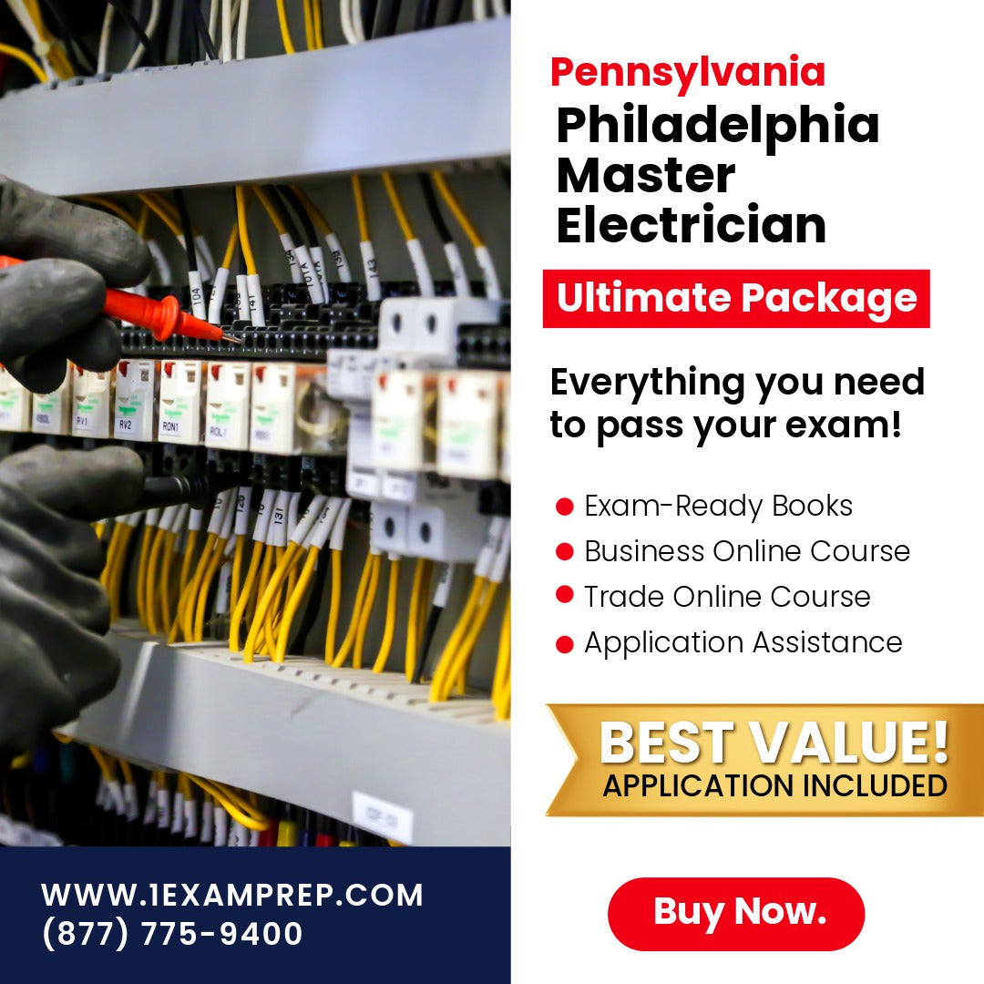 Philadelphia Pennsylvania Standard Master Electrician (ICC - 211_PA_PH) Ultimate Exam Prep Rental Package