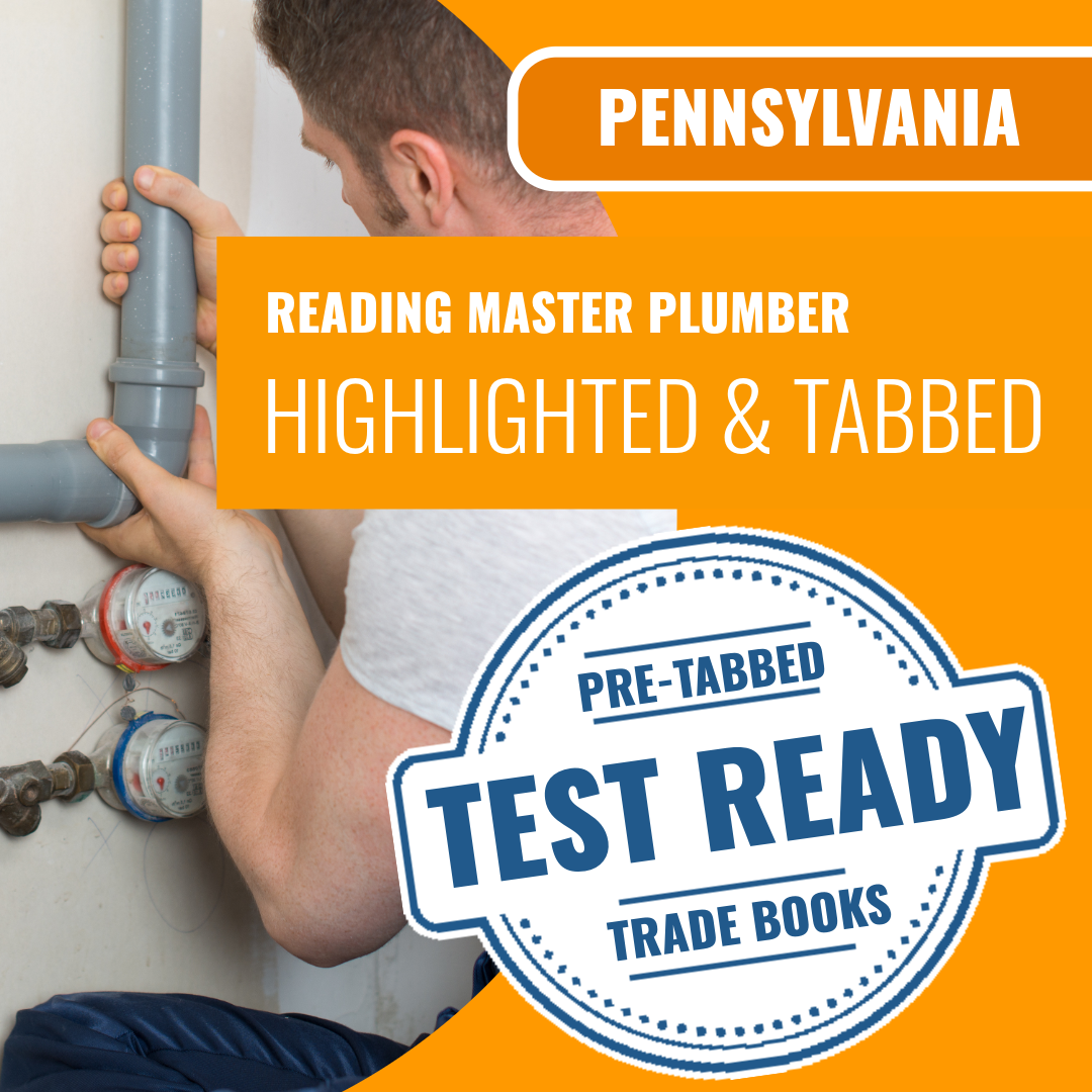 Reading Pennsylvania Master Plumber (ICC - G24-N) Highlighted & Tabbed Book Package